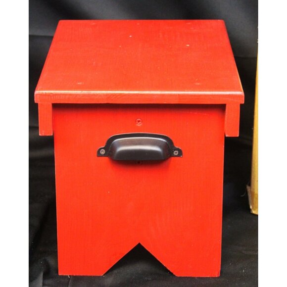 Southern Living Sassy Red Stool 40348 Short Wood Stepping New Simple Country - Picture 5 of 8